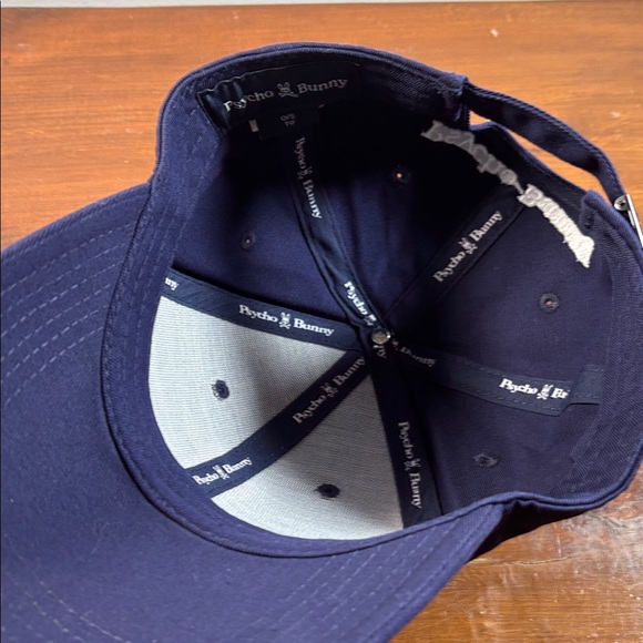 Psycho Bunny Dark Blue Cap Hat with Embroider Logo Man One Size Classic Fit - Picture 7 of 12
